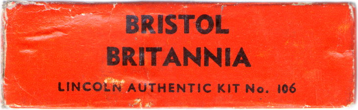 Коробка Lincoln 106 Bristol Britannia, Lincoln International Ltd, 1958
